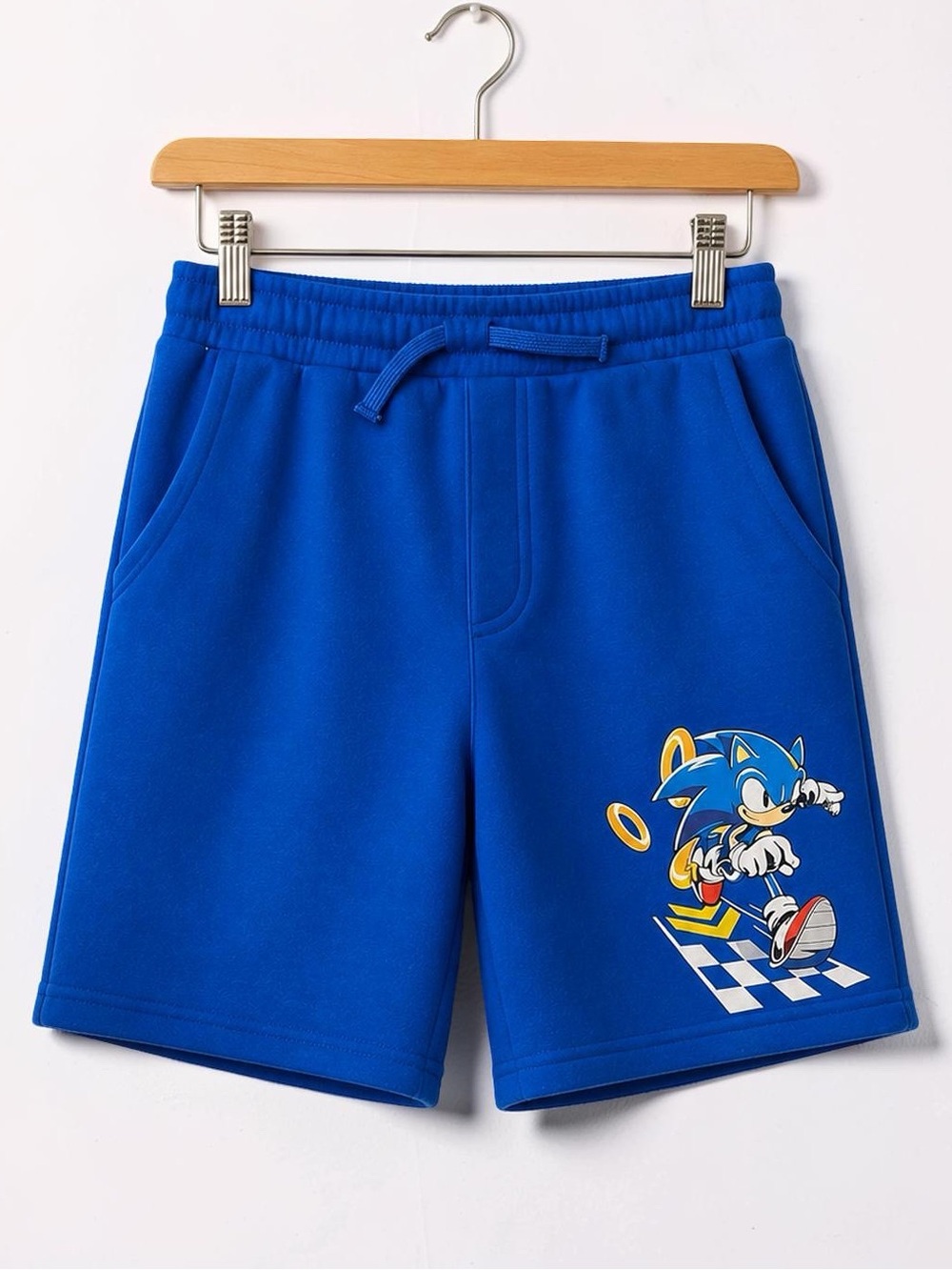 Boys SONIC the Hedgehog Graphic Fleece Shorts XL 14/16 Drawstring Shorts